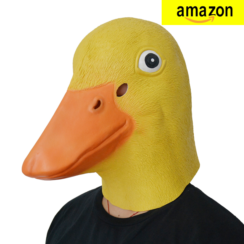 latex yellow duck head mask glm a0049 2