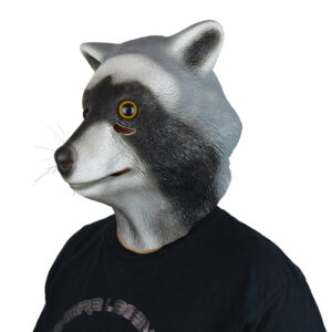 latex raccoon mask